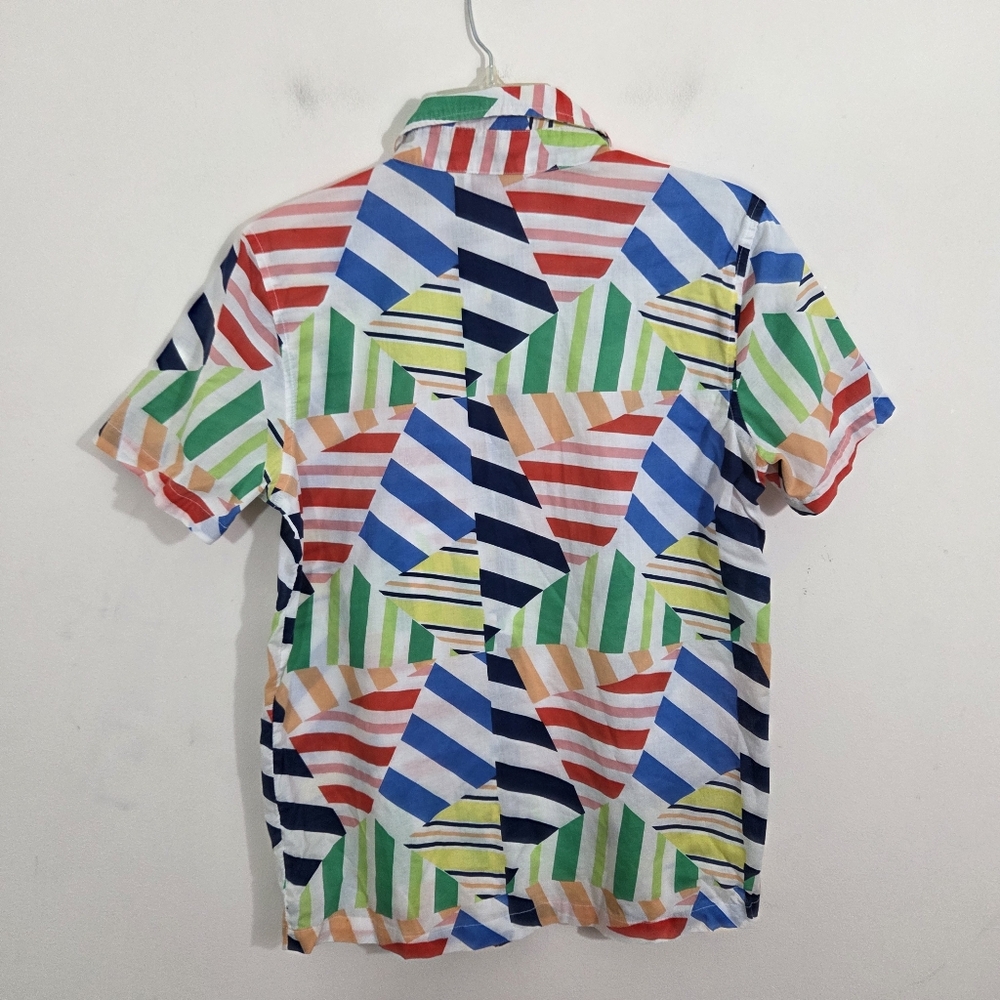 Solid & Striped Button Up Blouse Top Patchwork Co… - image 6